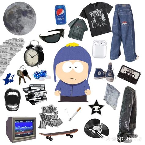 South Park Cosplay, Craig South Park, Craig Tucker, Crazy Outfits, Funky Outfits, Aesthetic Fits, Swaggy Outfits, Blue Outfit, Cosplay Outfits