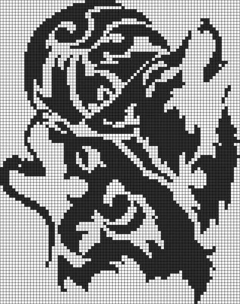 Alpha pattern #156241 | BraceletBook Wolf Alpha, Stitch Pics, Crochet Wolf, Melt Beads Patterns, Easy Pixel Art, Zen Doodle Art, Mosaic Crochet, Pixel Crochet, Graph Paper Art