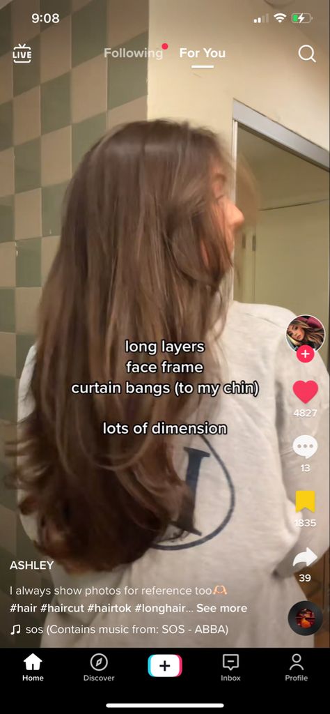 Long Layers Face Framing Curtain Bangs To Chin, Curtain Bangs To The Chin, Long Layers With Face Framing Pieces Long Hair Curtain Bangs, Long Layers Chin Bangs, Curtain Bangs Frame Face, Layers On Round Face, Curls Face Framing, Face Framers Long Hair, Face Frame With Layers