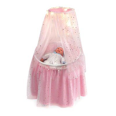 Layer Bed, Tulle Canopy, Padded Bed, Doll Bassinet, Royal Pavilion, Doll Crib, Sparkling Lights, Doll Bed, Indoor Play