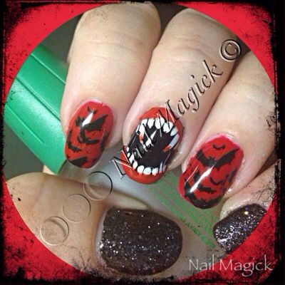 Dracula Dracula Nail Art, Dracula Nails, Cartoon Nails, Dracula, You Nailed It, Gel Nails, Manicure, Nail Art, Nails