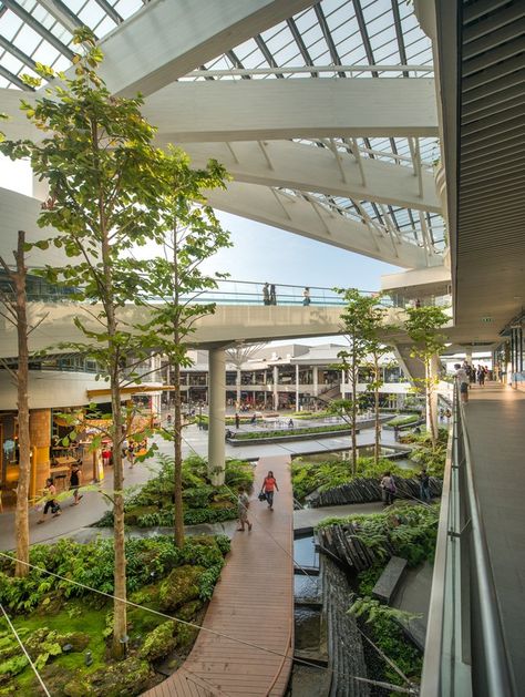 Mega Foodwalk, Botanical Museum, Shopping Center Architecture, Garden Mall, Shopping Mall Design, Atrium Design, Parking Building, Plaza Design, Shopping Mall Architecture