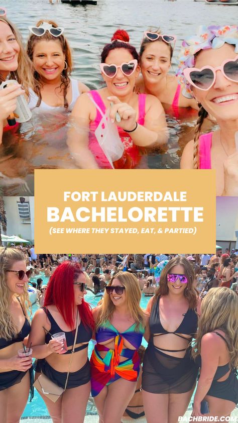 Fort Lauderdale Bachelorette Party Itinerary, Fort Lauderdale Bachelorette Party, Fort Lauderdale Bachelorette, Boho Chic Bachelorette Party, Fort Lauderdale Things To Do, Bachlorette Outfit, Bachelorette Miami, Bachelorette Party Items, Planning A Bachelorette Party