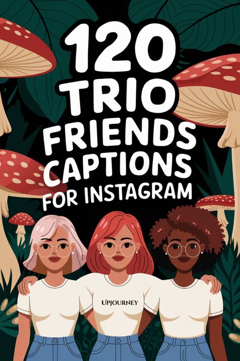 120 Trio Friends Captions for Instagram Three Friendship Quotes, Funny Friendship Captions Instagram, Trio Best Friends Quotes Funny, Insta Quotes For Friends, Trio Photo Captions, 3 Friends Quotes Funny, Ig Captions For Trio Friends, Best Friend Quotes Trio, Trio Caption Ideas