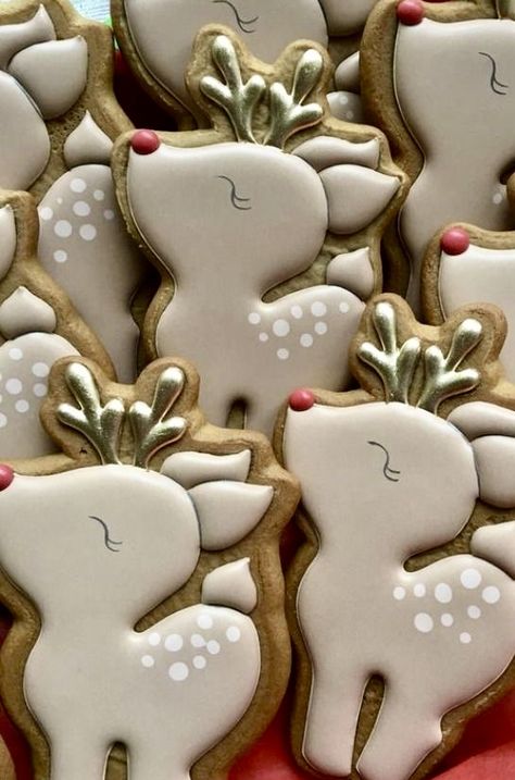 Christmas Cookies Ideas, Thanksgiving Drinks, Cookies Ideas, Party Food And Drinks, Christmas Cookies Decorated, Woodland Christmas, Oh Deer, Decorated Cookies, Healthy Drinks