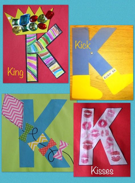 Preschool letter K Prek Letter K Activities, Letter K Art Preschool, Letter K Sensory Bin, Preschool Letter K Crafts, K Crafts For Preschool, K Is For Craft, Letter K Crafts For Toddlers, Letter K Preschool Activities, K Is For