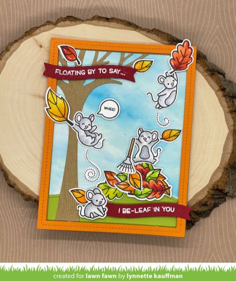 Lawn Fawn Intro: You Autumn Know, Scripty Autumn Sentiments and Fall Leaves Backdrop - Lawn Fawn Leaves Backdrop, Fall Leaves Background, Cute Mice, Fall Backdrops, Lawn Fawn Blog, Lawn Fawn Stamps, Lawn Fawn Cards, Rainbow Paper, New Paper