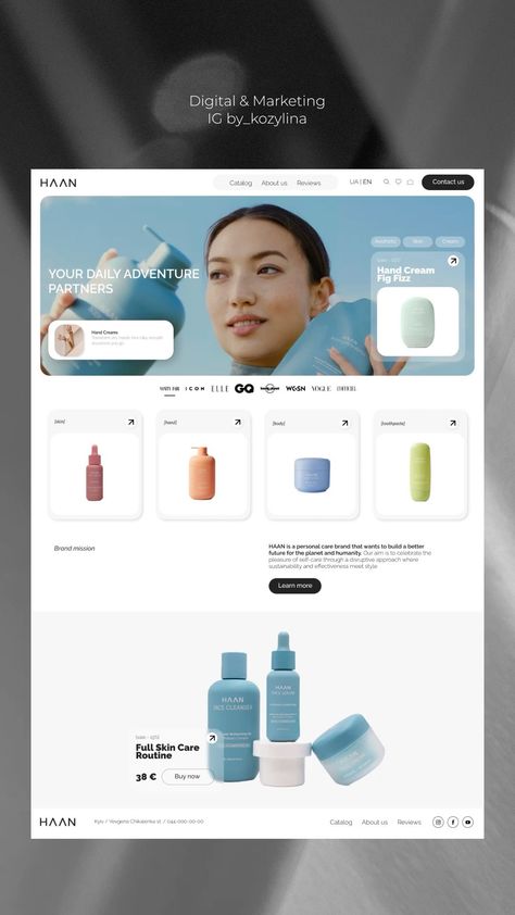 Ux Product Design, One Product Website Design, Website Trends 2024, Skincare Web Design, Reviews Web Design, Product Page Web Design, Cosmetic Website Design, Product Web Page, Website Design Product