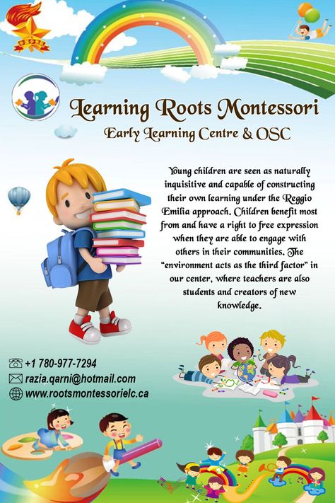 Young children are seen as naturally inquisitive and capable of constructing their own learning under the Reggio Emilia approach. Click On: www.rootsmontessorielc.ca/ #childcare #daycare #enjoy #qualified #children #toddlers #childminder #children #Preschool #schooldays #education #learning #environment #participate #quality #belonging #atmosphere #playbased #services #appropriate #dickinsfield #Guardians #activities #safe #imagination #strongfoundation #youngchildren #reggioemiliaapproach Reggio Emilia Approach, Play Based, Reggio Emilia, School Days, Childcare, Montessori, Preschool, Education, Pre School