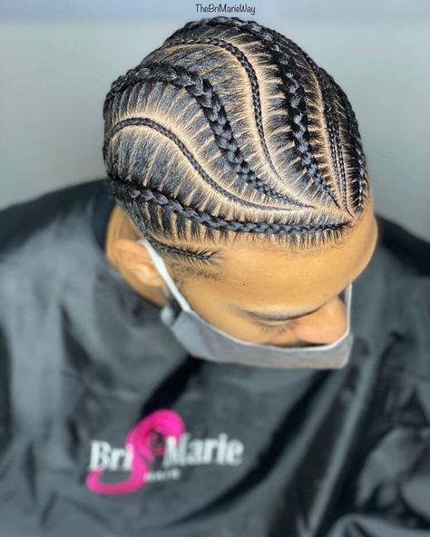 Braided Twist Hairstyles, Canerow Styles, Thick Cornrows, Mens Stitch Braids, Mens Cornrows Design Black Men, Twist Hairstyles Men, Guy Braids, Braid Designs For Men, Boys Braids