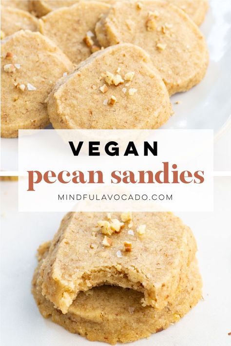 Pecan Sandies Recipe, Sandies Recipe, Vegan Snacks On The Go, Vegan Avocado Recipes, Brownie Vegan, Vegan Christmas Dinner, Pecan Sandies, Vegan Pecan, Best Vegan Desserts