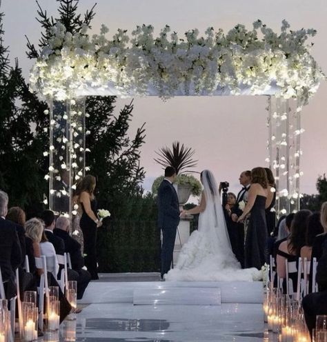 Chuppah Lights, Lucite Chuppah, Elegant Chuppah, Chuppah Decor, Wedding Chuppah, Ceremony Florals, Cylinder Candles, Wedding Inspired, Fresh Start