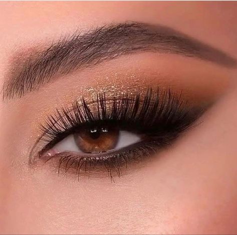 Makeup Novia, Make Up Yeux, Prom Makeup For Brown Eyes, Makeup Brown, Evening Eye Makeup, Ball Makeup, Make Up Gold, Eye Makeup Images, Wedding Eye Makeup