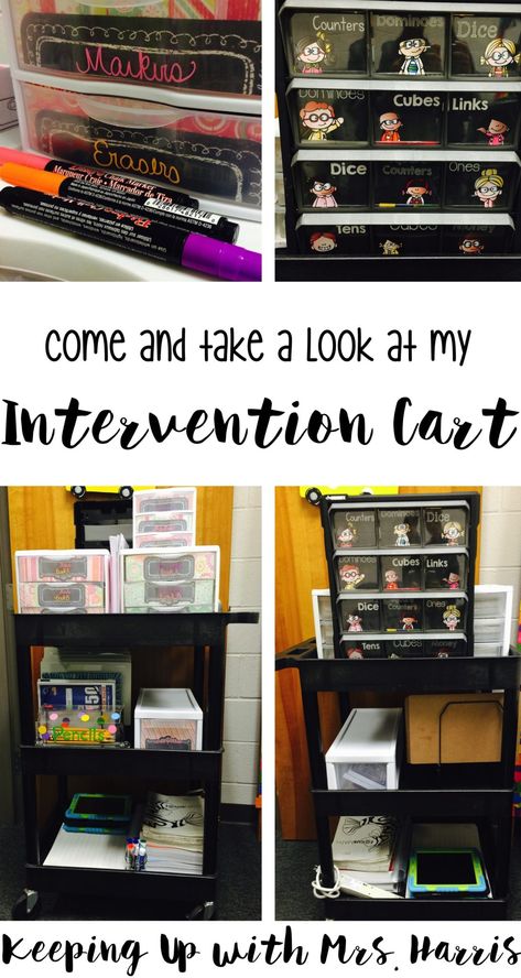 What's on the Intervention Cart? Come on over and take a look! I have it all pictured for you! Reading Specialist Classroom, Reading Intervention Classroom, Teacher Cart, Reading Interventionist, Intervention Strategies, Intervention Classroom, Literacy Specialist, I Have It All, Intervention Specialist