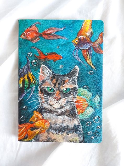 Hand painted Notebooks for sale Painted Notebook, Hand Painted Covers, Craft Artists, Notebook Cover, Cats Of Instagram, Starry Night, Notebook, Hand Painted, Book Cover