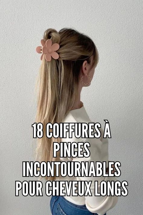 Une coiffure classique mi-haute, mi-bas, complétée par un simple chignon torsadé et une barrette à fleurs, c'est comme une touche de printemps par une froide journée d'hiver - une coiffure de tous les jours qui ne rate jamais. // Crédit photo : Instagram @tous les jourscrunchie Simple Chignon, Hair Up Styles, Photo Instagram, The Devil, Up Styles, Up Hairstyles, The Label, Hairstyles, Hair Styles