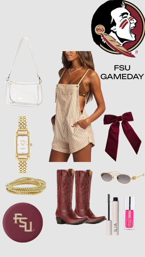 #fsuoutfit #gamedayoutfits #gameday #fsugameday#garnetandgold #fsu Fsu Gameday Outfit, Fsu Gameday, Funky Outfits, Gameday Outfit, Out Of Style, Going Out, Bag Accessories, Clothes, Color