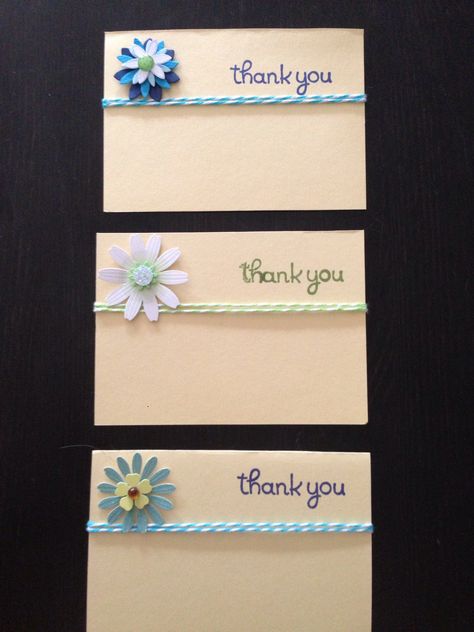 Thank you cards #handmade by BB Cards Simple, Hand Crafted Cards, Thanks Card, Gift Tag Cards, Card Making Inspiration, Get Well Cards, Cards For Friends, Creative Cards, Simple Cards