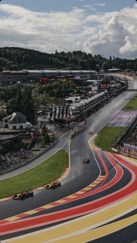 Spa F1 Circuit, Belgium Grand Prix, Spa Aesthetic, F1 Wallpapers, Spa Trip, F1 Wallpaper, Ferrari Poster, F1 Art, Mclaren Formula 1