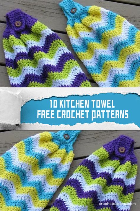 Crochet Dish Towels, Towel Toppers, Crochet Towel Topper, Crochet Kitchen Towels, Chevron Kitchen, Dishcloth Crochet Pattern, Crochet Towel, Crochet Dishcloth, Crochet Washcloth