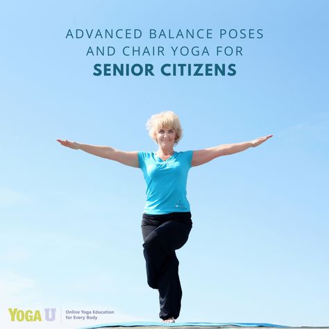 Should you add light weights to help build muscles and increase strength in your yoga practice? Yoga teacher Erin Bourne shares essential healthy aging research plus practical tips to help get you started. https://yogauonline.com/yoga-practice-teaching-tips/advanced-balance-poses-and-chair-yoga-for-senior-citizens/ #yogaforseniors #yogaafter50 #yogatips #balancepose #chairyoga #advancedyoga #yogateacher #yogaflow #yogapractice #yogini #yogaclass #onlineyoga #yinyogalife Balance Poses, Balance Challenge, Yoga Balance Poses, Yoga Education, Yoga Balance, Yoga For Seniors, Yoga Philosophy, Advanced Yoga, Chair Yoga