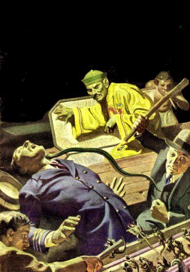 Yellow Peril, Fu Manchu, Pulp Fiction Art, Detective Novels, Pulp Magazine, 1 September, Detective Story, Pulp Art, Horror Comics