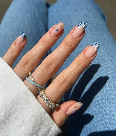 Accent Nail Ideas, Gel Nails Shape, Nail Designs Easy Diy, Squoval Nails, Hello Nails, Hippie Nails, Subtle Nails, Accent Nail, Matte Nails Design