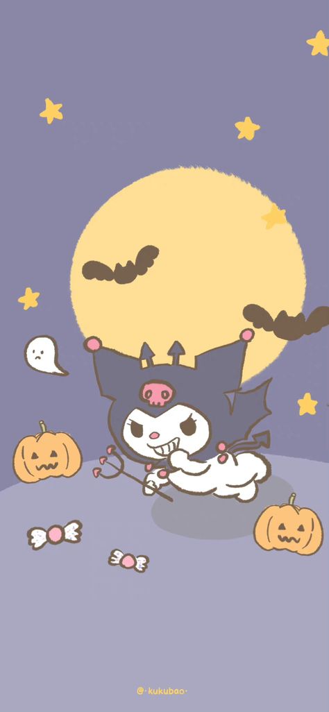 Spooky Sanrio Wallpaper, Kuromi Wallpaper Halloween, Sanrio Wallpaper Halloween, Kuromi Halloween Wallpaper, Sanrio Halloween Wallpaper, Spooky Sanrio, Kuromi Halloween, Halloween Sanrio, Kawaii Prints