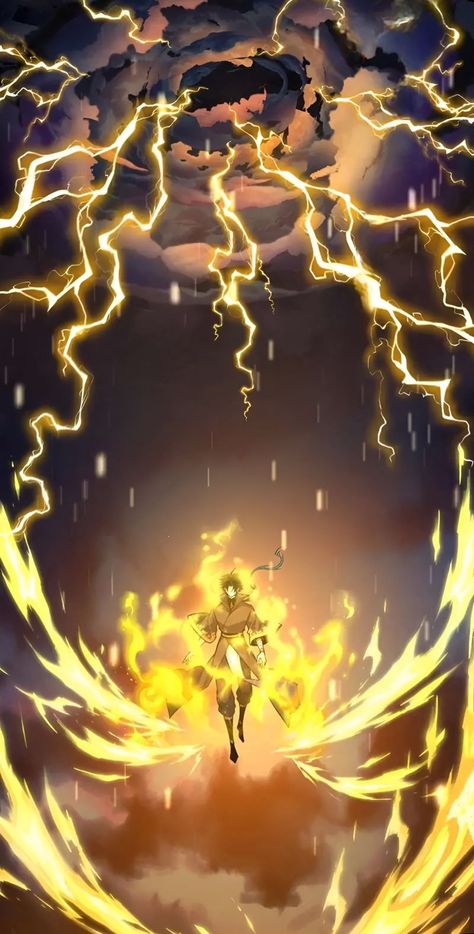 Lightning Magic Fantasy Art, Light Elemental Fantasy Art, Fire And Lightning Aesthetic, Energy Powers Magic, Lighting Anime Art, Lightning Anime Character, Lightning Magic Art, Anime Power Up, Light Manipulate Power