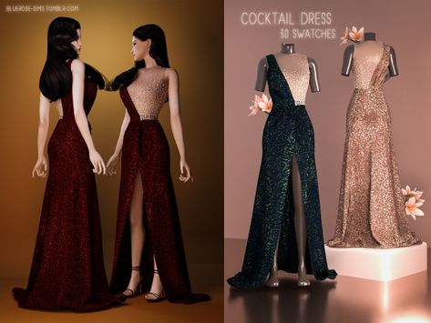 Sims 4 Cocktail Dress, Aesthetic Vintage Outfits, Sims 4 Traits, New Party Dress, Sims 4 Dresses, Sims4 Clothes, Sims 4 Collections, Sims 4 Mods Clothes, Sims 4 Cas