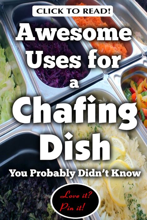 The uses for a chafing dish are many, but some of the most important ways to use a chafing dish include keeping hot food hot and appetizing, keeping food from drying out (like it would in an oven), keeping food in the safe zone to avoid the growth of bacteria. But there are actually a lot more surprising ways to use a chafing dish.  So let’s dive in deeper! Diy Chaffing Dish Party Ideas, Chafing Dish Recipes, Chafing Dish Display Ideas Party, Hot Food Buffet Ideas, Bbq Food Display, Food Warmer Buffet, Warm Appetizers, Catering Food Displays, Frozen Appetizers