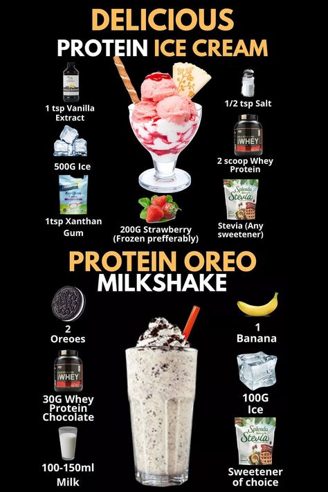 Here are two really special and delicious, which meanwhile high protein drinks for you! High Protein Milkshake, Protien Shake Recipes, High Protein Shakes, Morning Protein Shake, Good Protein Snacks, Protein Drink Recipes, High Protein Drinks, Milkshake Recipe Easy, Protein Milkshake