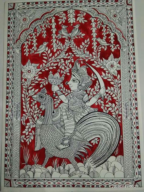 Mata Ni Pachedi Motifs, Mata Ni Pachedi Paintings, Matani Pachedi, Mata Ni Pachedi, Indian Elephant Art, Madhubani Designs, Pattachitra Art, Alta Design, Indian Traditional Paintings