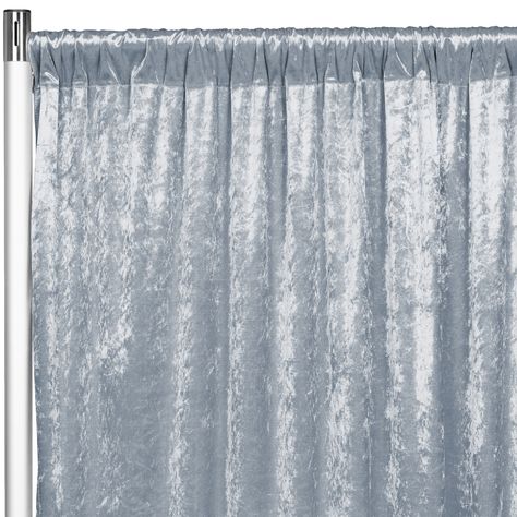 Velvet 10ft H X 52" W Drape/backdrop Curtain Panel - Dusty Blue Velvet Backdrop, Drape Backdrop, Stage Curtains, Event Decor Direct, Velvet Drapes, Curtain Backdrops, Backdrop Wedding, Party Planners, Wedding Event Design