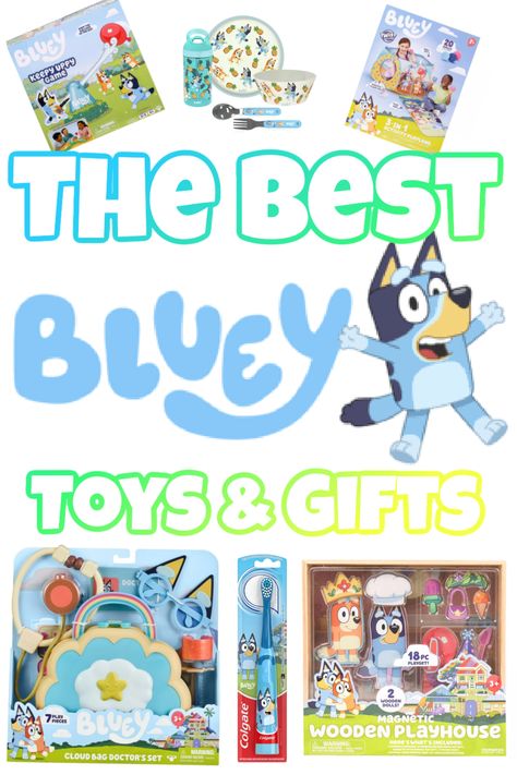 If your kids love Bluey they are going to love these great Bluey toys and gifts! Bluey Toys For Kids, Bluey Gift Ideas, Bluey Toys, Kids Ball Pit, Quiet Toys, Wooden Playset, Playing Doctor, Straw Bottle, Pony Rides