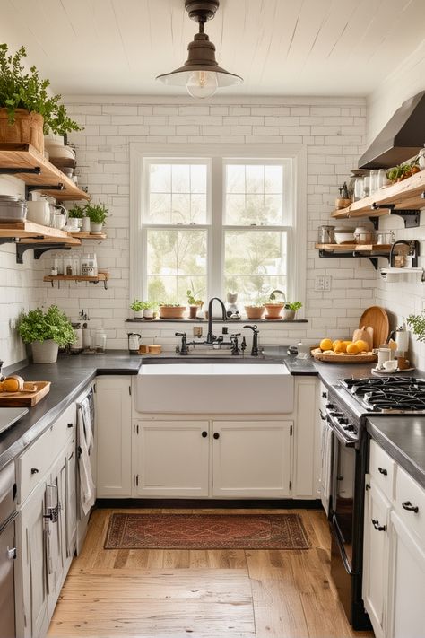 30 Black and White Kitchen Ideas That Will Make You Want to Redecorate Now – The Crafty Hacks Black And White Kitchen Ideas, Blue Backsplash Kitchen, Black Marble Countertops, White Kitchen Ideas, Black Kitchen Countertops, Black Appliances Kitchen, Black And White Kitchen, Black Backsplash, Small Kitchen Layouts