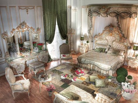 Royal Blue Bedrooms, Italian Classic Furniture, Royal Bedroom Design, Teen Room Designs, Royal Bedroom, Country Style Bedroom, Luxury Bedroom Design, Gold Bedroom, Bedroom Furniture Sets