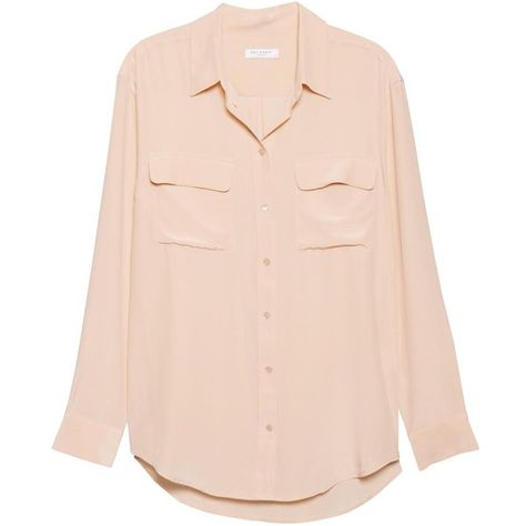 Equipment Signature Blouse found on Polyvore Nude Shirt, Equipment Blouse, Oversized Long Sleeve Shirt, Silk Rose, Oversized Blouse, Shirts Blouses, Pink Silk, Silk Shirt, Oversized Shirt