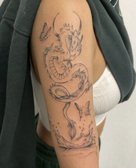 Vintage Aesthetic Tattoos, Pretty Dragon, Timeless Tattoo, Aesthetic Tattoos, Dragon Tattoo For Women, Pretty Hand Tattoos, Dragon Tattoos, Geniale Tattoos, Dope Tattoos For Women