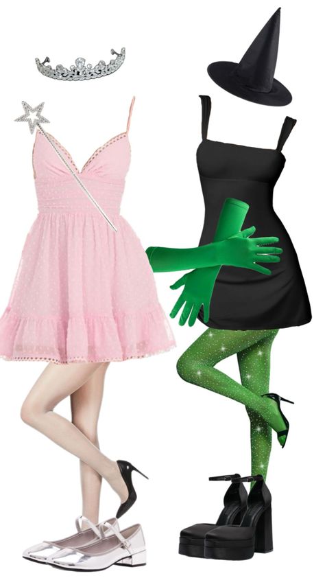 BFF evil witch good witch wizard of oz Halloween costume 2024 Amazon Good Witch Wizard Of Oz, Wizard Of Oz Costume Ideas, Wizard Of Oz Halloween, Witch Costume Diy, Wicked Costumes, Witch Costumes, Glinda The Good Witch, Evil Witch, College Halloween