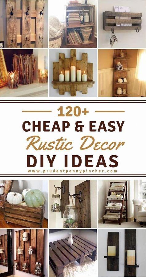 120 Cheap and Easy DIY Rustic Home Decor Ideas #diyrusticfarmhousedecor Diy Rustic Home Decor, Rustic Home Decor Ideas, Decor Diy Ideas, Diy Rustic Home, Diy Rustic Decor, Dekor Diy, Diy Casa, Diy Farmhouse Decor, Decor Guide