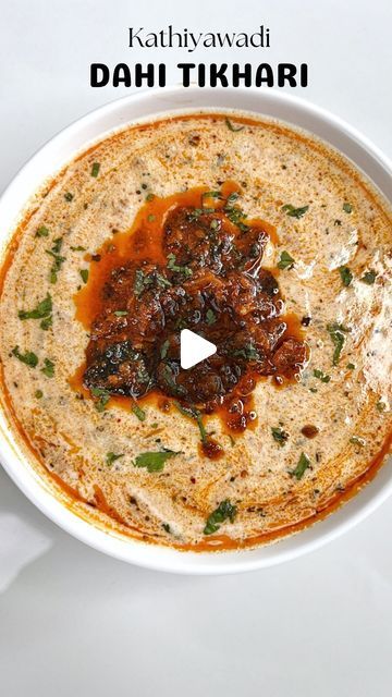 Viraj Naik on Instagram: "Kathiyawadi Dahi Tikhari

Many years ago when I shared this recipe on my YT people loved it. There are many versions of this classic dish, some people adds onions to this, I also adds green garlic because it tastes amazing.

#DahiTikhari #KathiyawadiFood #DahiTadka #QuickRecipe" Dahi Tikhari Recipe, Dahi Tikhari, Green Garlic, Classic Dishes, Quick Recipes, Some People, Onions, Garlic, Green