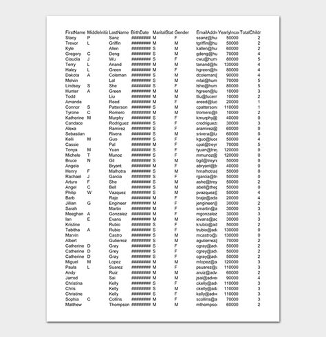 Client List Template – 17+ in (Word, Excel & PDF) Shopping Pictures, Document Sign, Name List, List Template, First Names