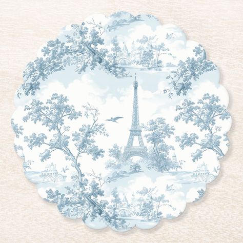 Toile de Jouy Parisian vintage Baby shower Parisian Vintage, Paris Baby Shower, Vintage Baby Shower, Paper Coaster, Boy Baby Shower, Shower Design, Boy Baby, Vintage Baby, Matching Items