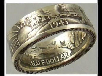 Liberty Ring, Coin Ring Diy, Coin Ring Tools, Vintage Silverware Jewelry, Coin Crafts, Silver Coin Ring, Welding Ideas, Coin Rings, Metal Jewelry Making