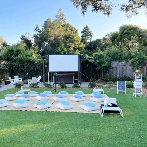 ✨🎬 **Outdoor Movie Night Birthday Bash** 🎬✨ Think cozy white and blue hues, plush pillows, jute rugs, and an endless supply of freshly popped popcorn 🍿 straight from our retro popcorn machine! 🌾✨ We’ll create the perfect ambiance for an unforgettable birthday celebration, with all the magic of a backyard cinema experience 🎥🌟. Whether it’s a kids' party or a milestone birthday, we’ve got you covered! Let us handle the details—you bring the fun! 🎈 📅 Book your next event today and make memori... Outdoor Projector Movie Night, Outdoor Movie Night Birthday Party, Retro Popcorn, Movie Night Birthday, Outdoor Movie Night, Movie Night Birthday Party, Sorority Events, Cinema Experience, Popcorn Machine