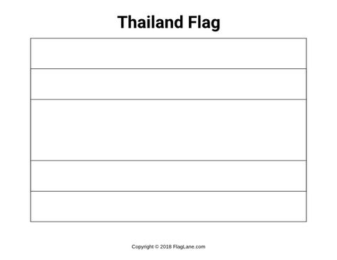 Free printable Thailand flag coloring page. Download it at https://flaglane.com/coloring-page/thai-flag/ Philippine Flag Coloring Sheet, Coloring Flags Free Printable, Thailand Coloring Pages, Flags Of The World Printable Free, Flag Coloring Pages Free Printable, Asian Flags, Thai Flag, Thailand Flag, Flag Images