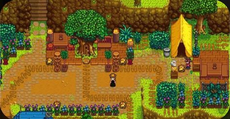 Stardew Valley Linus Decoration, Stardew Valley Decorating The Town, Stardew Valley Leo Fanart, Stardew Town Decor, Stardew Farm Decoration, Stardew Valley Town Decoration, Stardew Town Decoration, Leo Stardew Valley, Stardew Valley Town Decor