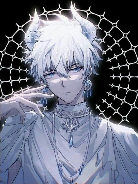 Anime White Hair Boy, Boy With White Hair, White Hair Anime Guy, Anime Demon Boy, Jamais Vu, Dark Anime Guys, Character Design Male, Anime Drawings Boy