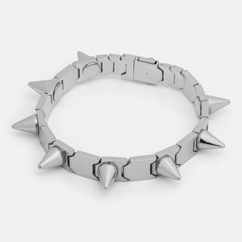 Spike Bracelet, Wrist Accessories, Steel Accessories, Stainless Steel Accessories, Incubus, Punk Jewelry, Dope Jewelry, Funky Jewelry, Bracelet Collection